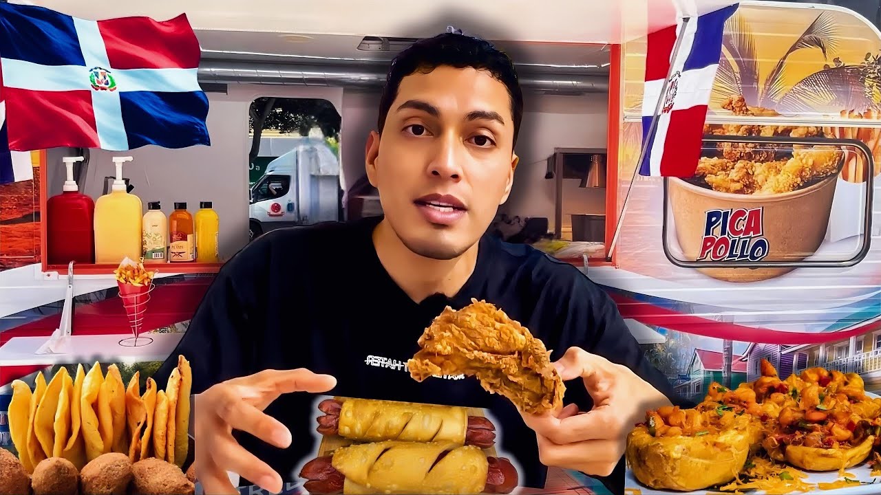 Probando comida callejera en REPÚBLICA DOMINICANA !Todo es muy rico!