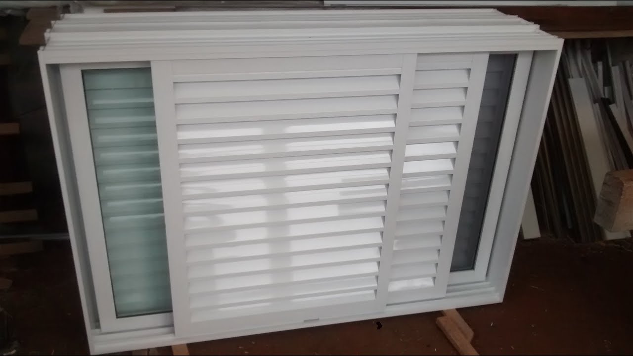 Colocaçao de janela veneziana linha suprema com contra marco