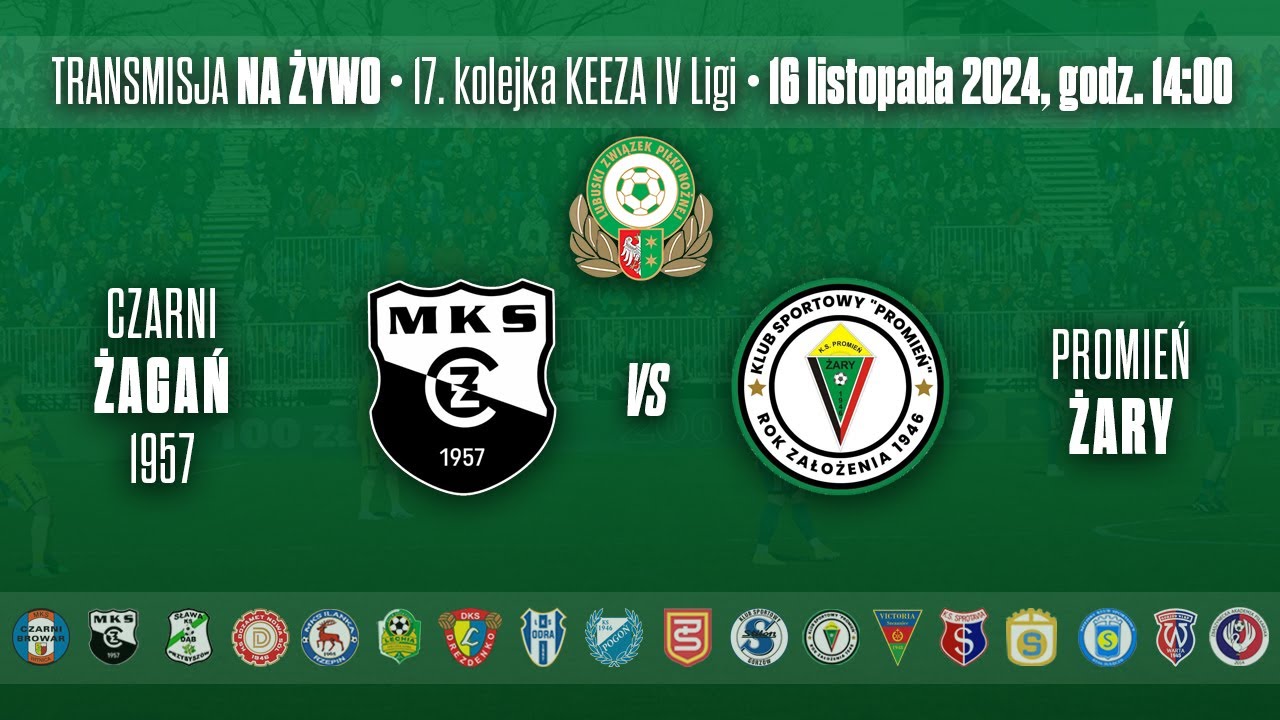 Czarni Żagań - Promień Żary - KEEZA IV LIGA LUBUSKA