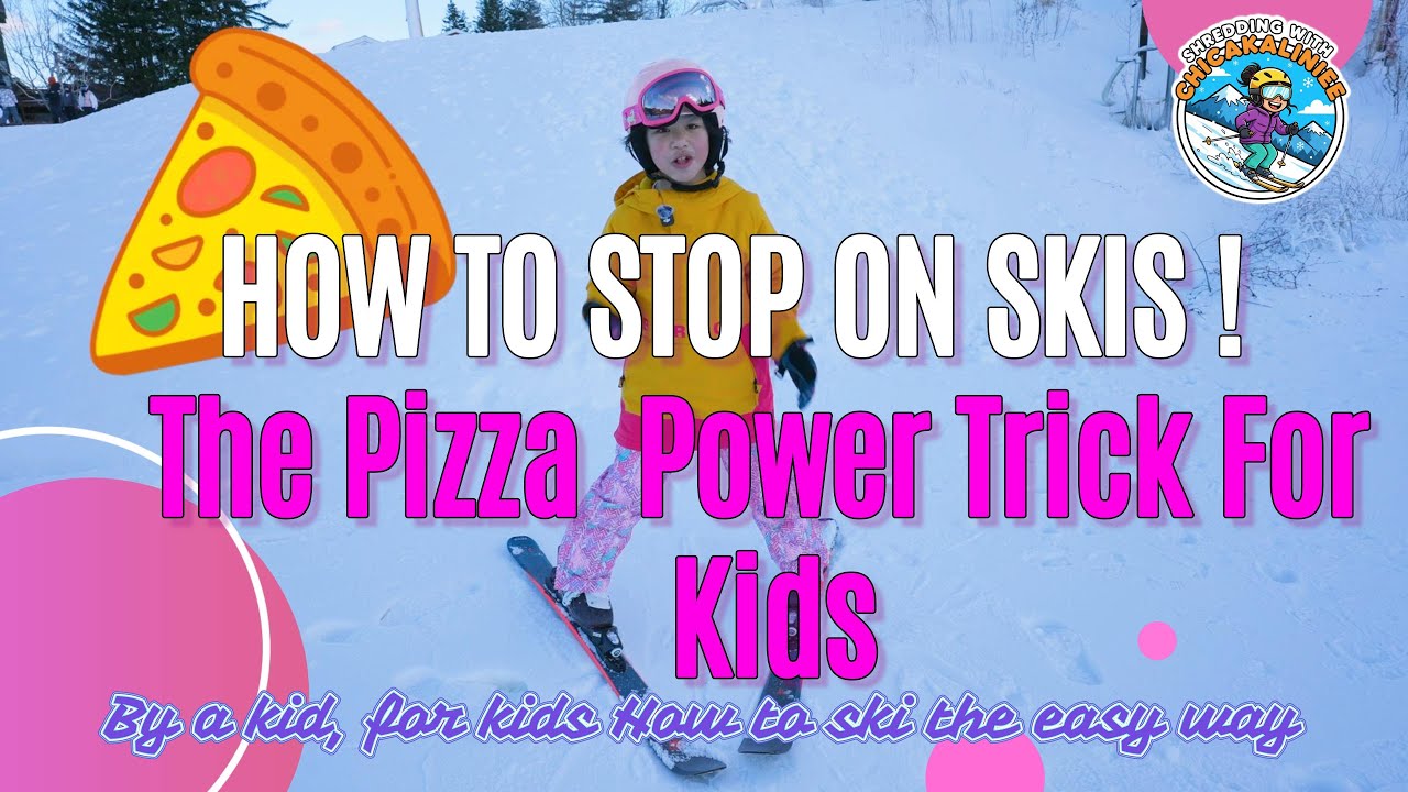 Skiing Without  Injuries ! How to STOP on Skis! 🍕 The Pizza Power Trick for Kids
