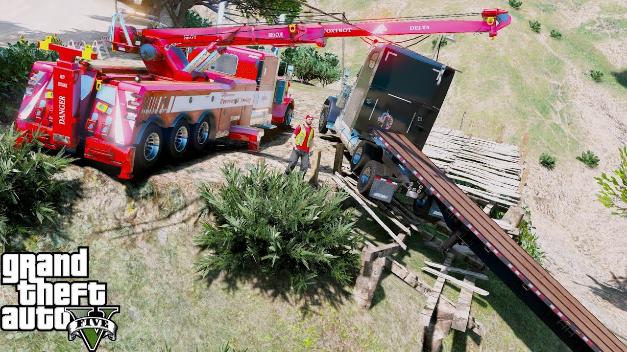 GTA 5 Real Life Mod #277 Водитель грузовика забыл поставить на стояночный тормоз = БОЛЬШАЯ ОШИБКА...