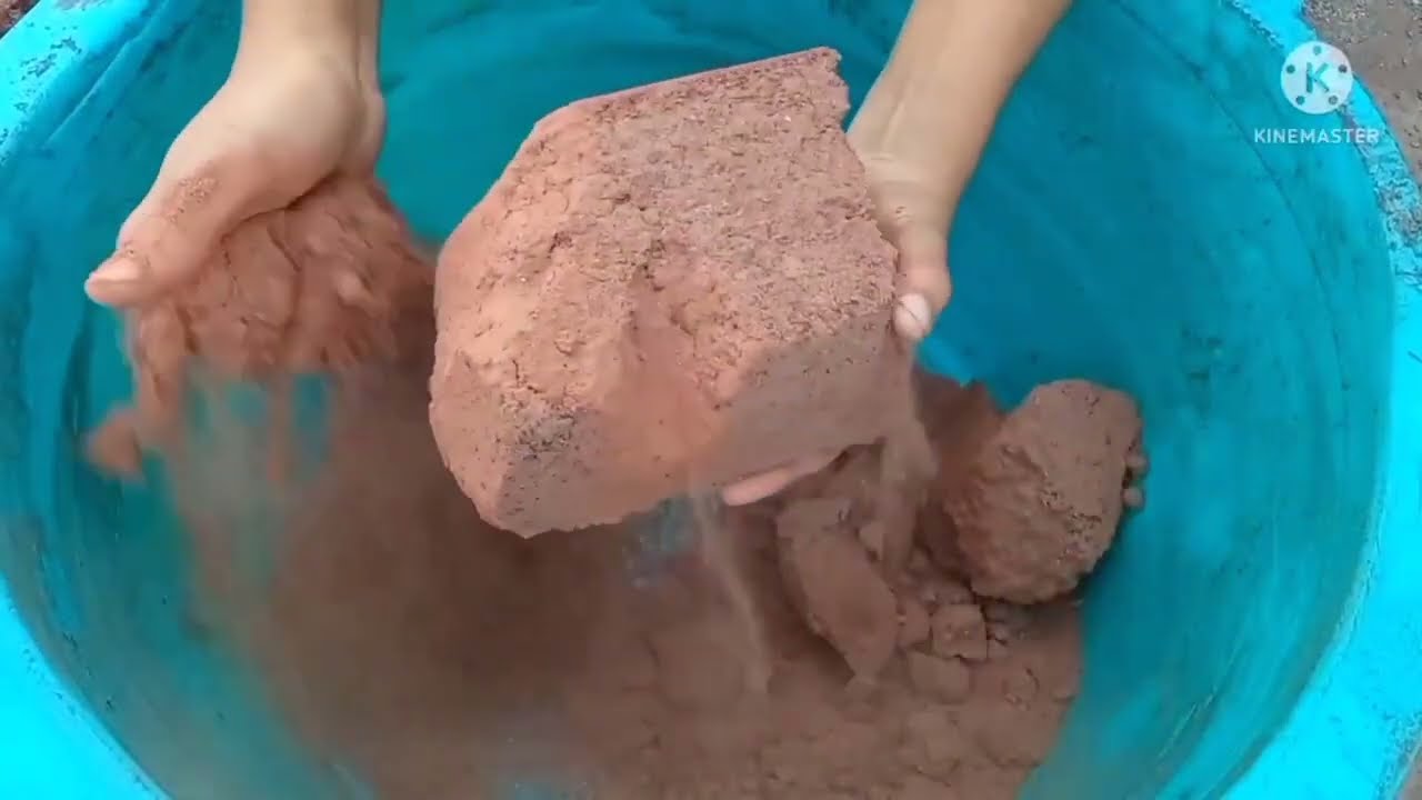 ASMR|| Super soft dusty pure reddirt & charcoal slabs #satisfying #relxing #asmr #asmrvideos #relax