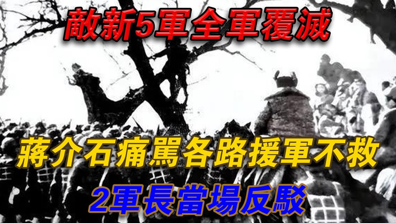 敵新5軍全軍覆滅，蔣介石痛罵各路援軍不救，2軍長當場反駁#欽點歷史