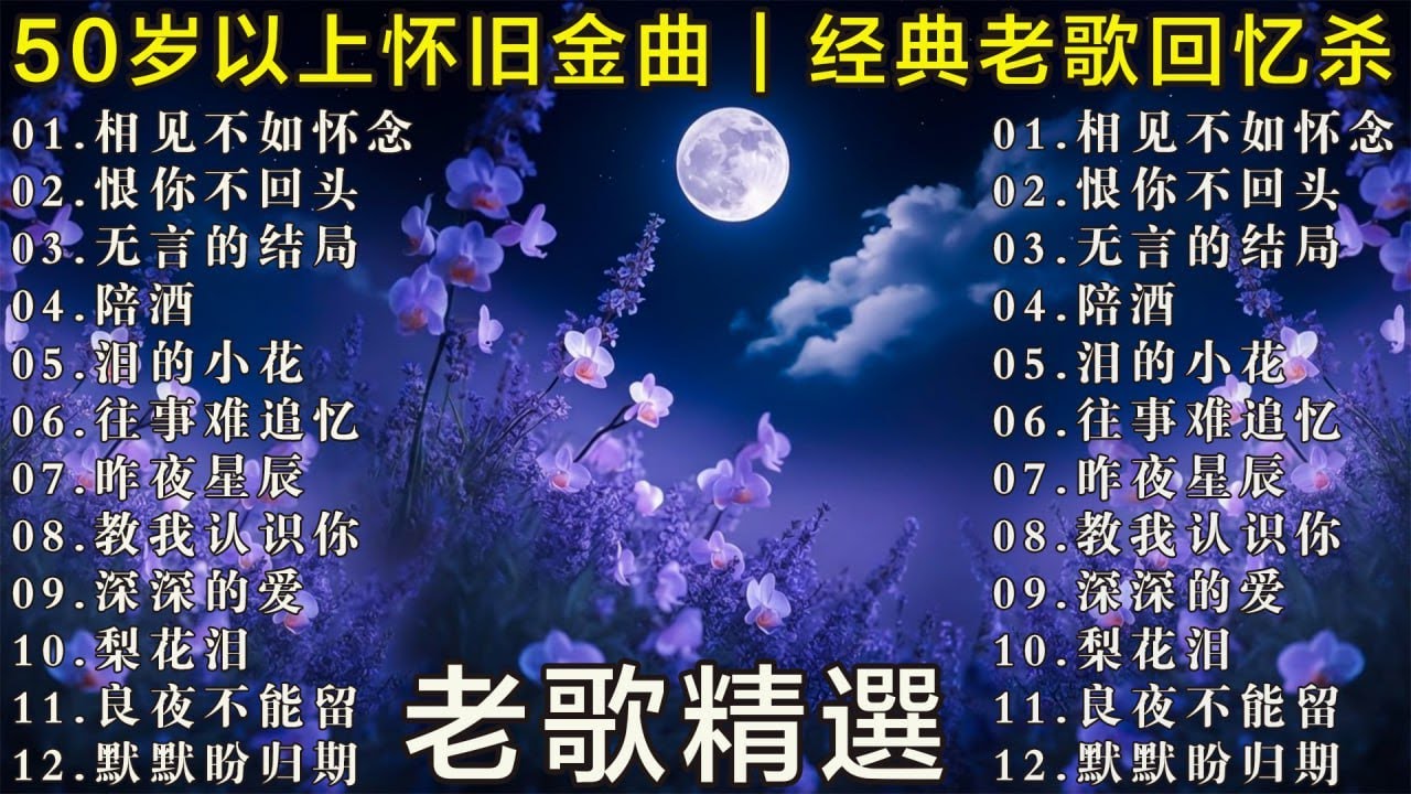 经典老歌怀旧金曲｜50岁以上真正喜欢的音乐 🧓 🧓🧓🎯 梨花泪 / 我在你左右 / 迟来的爱 / 无言的结局 🌹 无言的结局🌹 陪酒