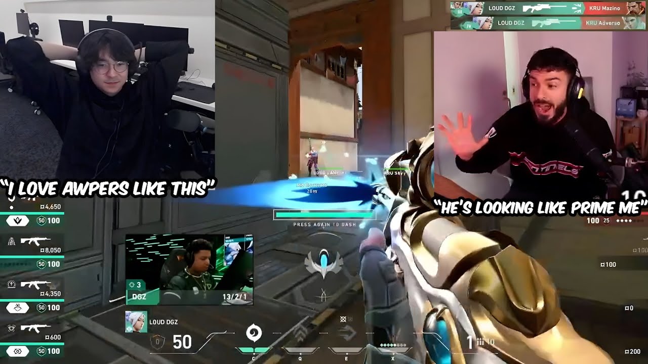 Tarik & TenZ React To LOUD DGZ Insane ACE Against KRU In VCT