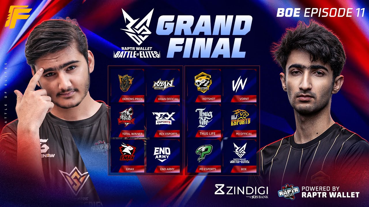 Battle of Elites EP-11 | Grand Finals🔥| Powered by RAPTR Wallet | ‪@FreeFireEsportsPakistan ‬