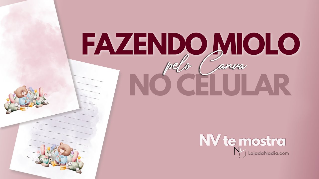 Como fiz Miolo A5 pelo CELULAR NO CANVA | vem que NV te mostra