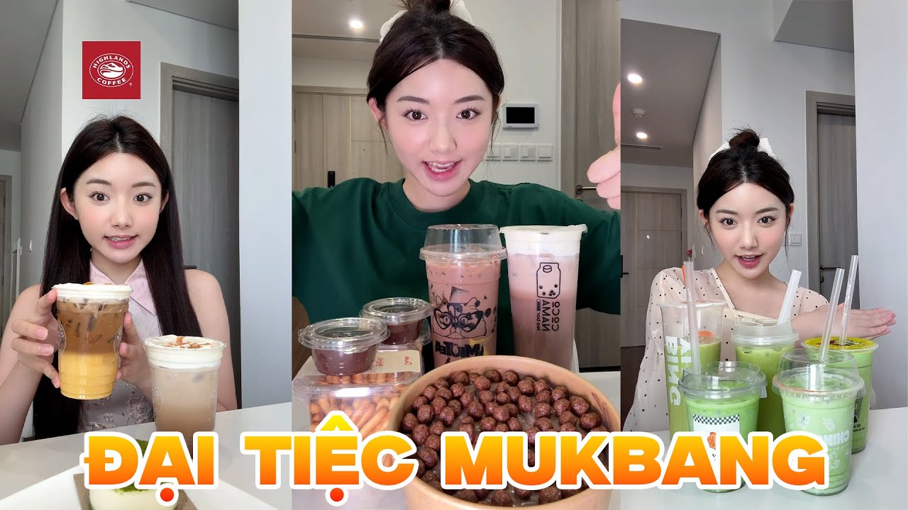 Quỳnh Trương Mukbang Đại Tiệc Milo, Trà Sữa Matcha & Highlands Coffee Cực Đã!