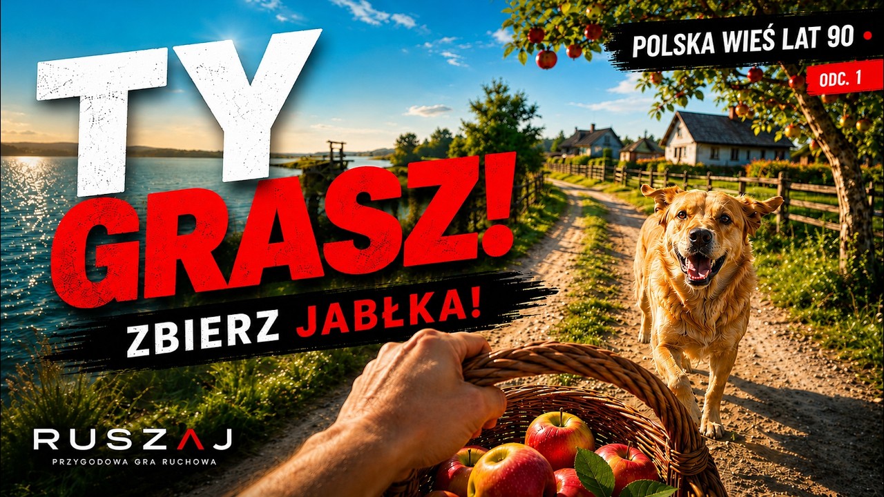 ZBIERZ JABŁKA przed zachodem słońca! | Polska Wieś lat 90. | RUSZAJ! Odc. 1