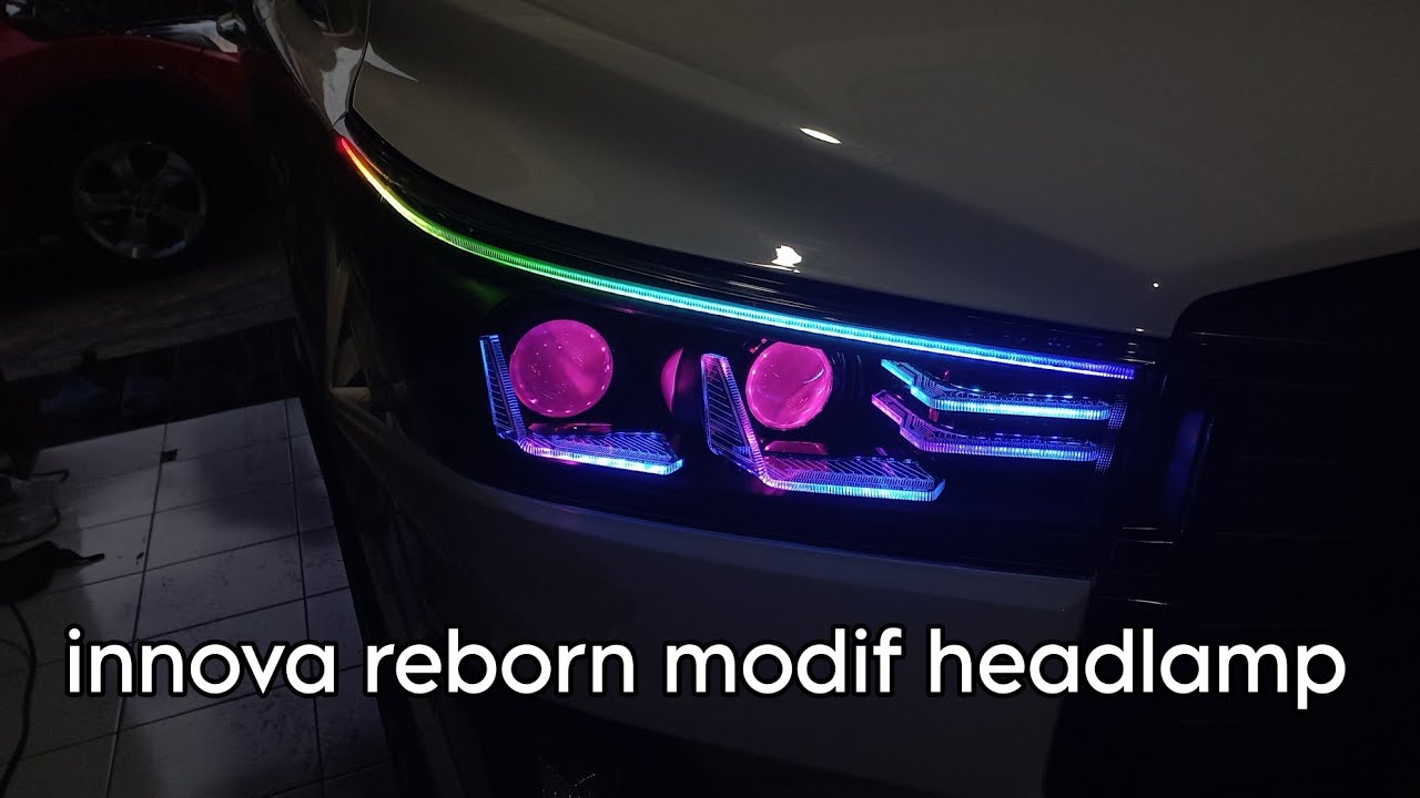 Innova Reborn Modif Headlamp Slim Frame, Cakar dan L Series RGB