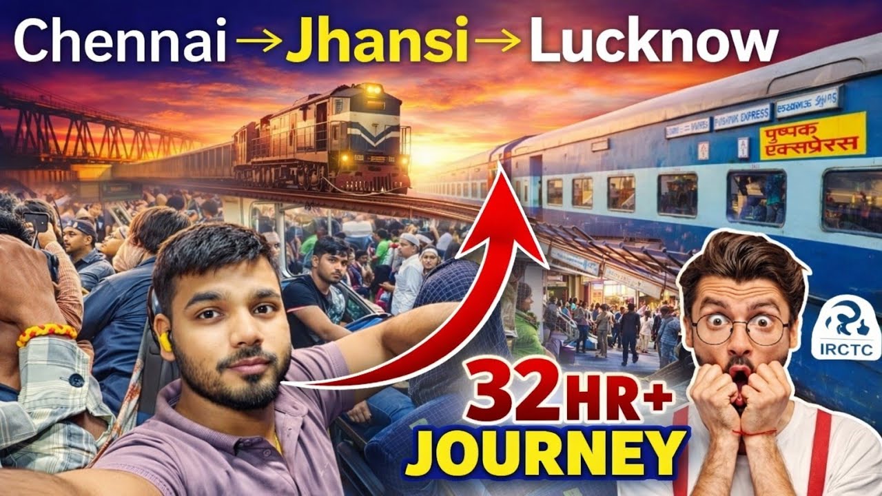 32 Ghante General Coach Journey 😳 | Chennai to Lucknow via Jhansi | Sachai Bata Raha Hoon