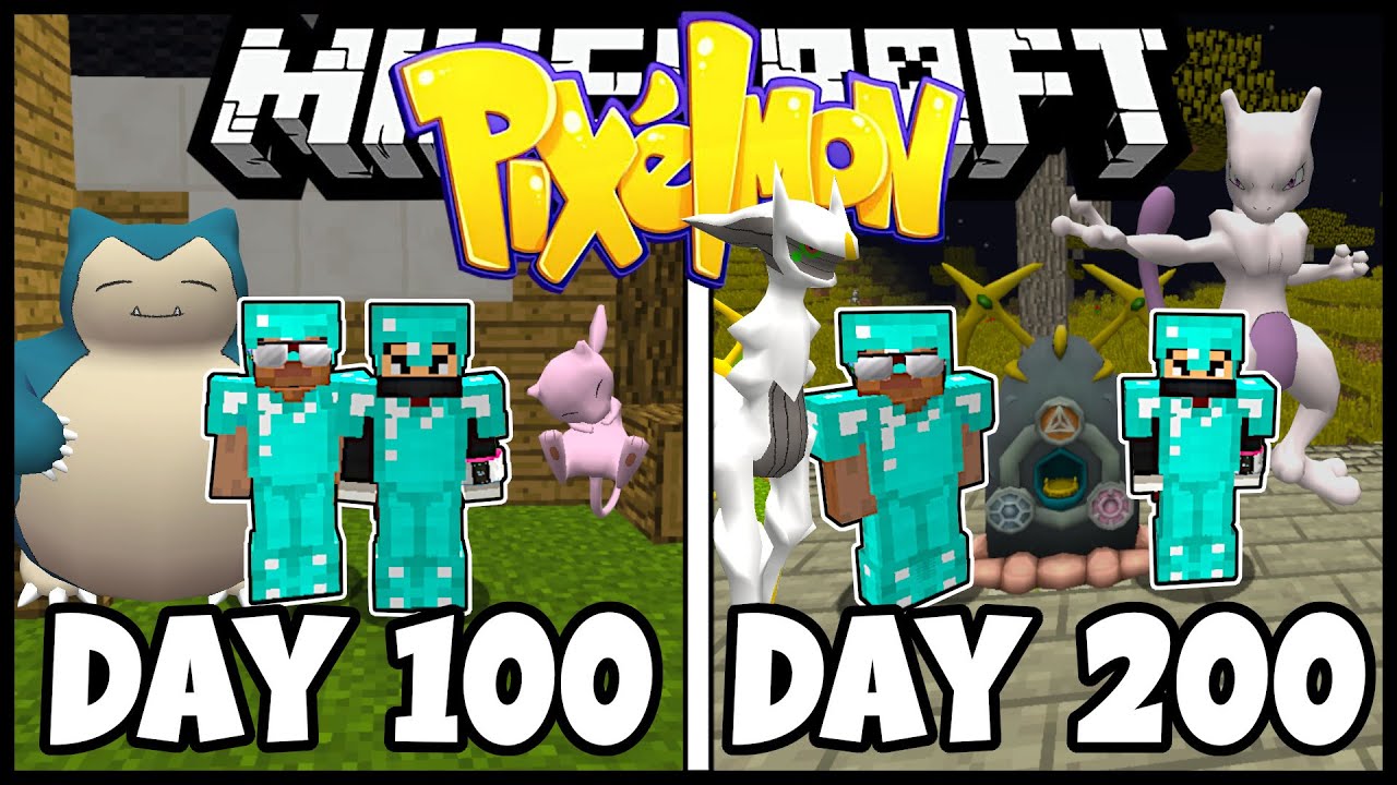 We Spent 200 Days In Minecraft Pixelmon - Duo Minecraft 200 Days Pixelmon