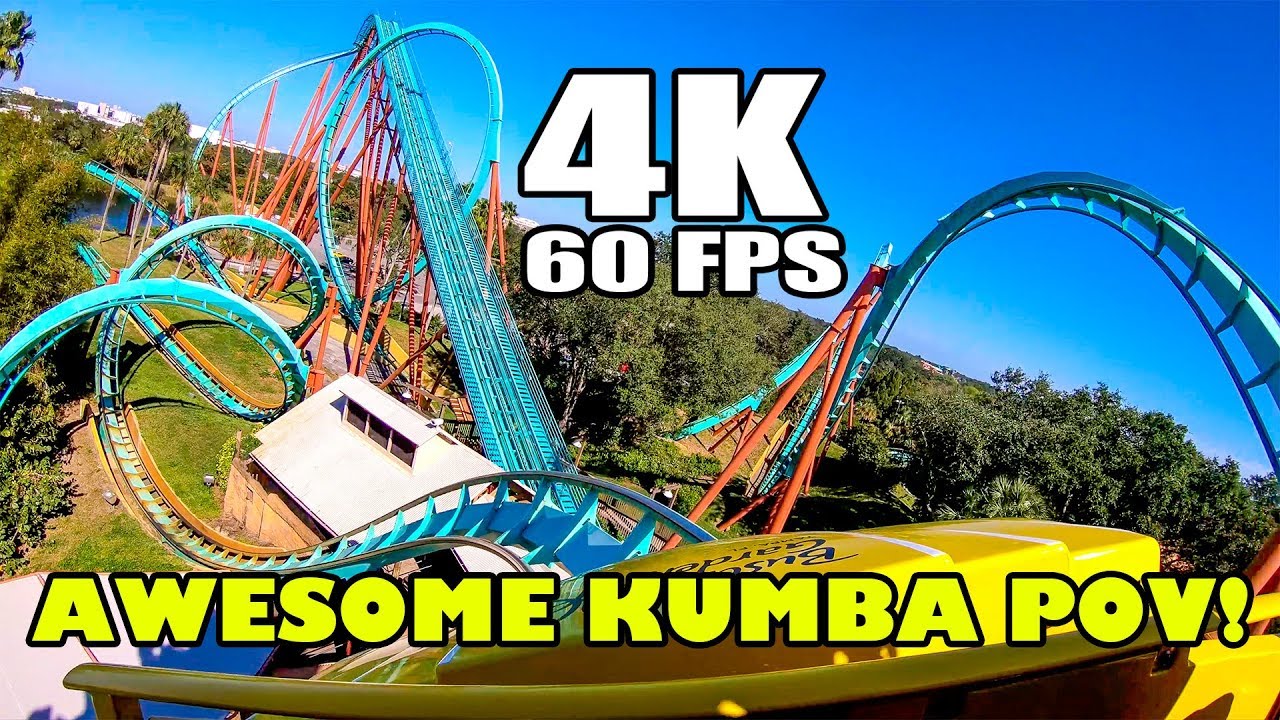Kumba Awesome 4K 60FPS Multi Angle Roller Coaster Onride POV Busch Gardens Tampa