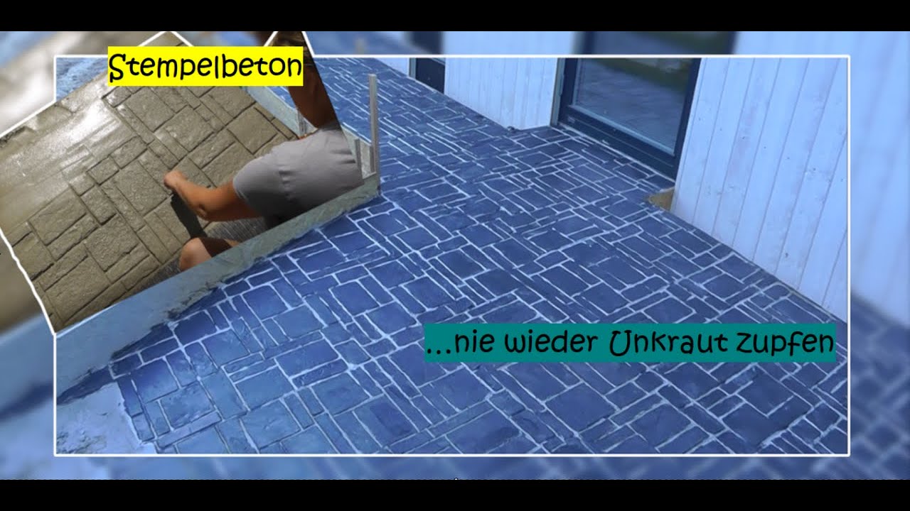 Stempelbeton, Gehweg selbst gemacht, Pflaster ohne Unkraut, Unkrautfrei