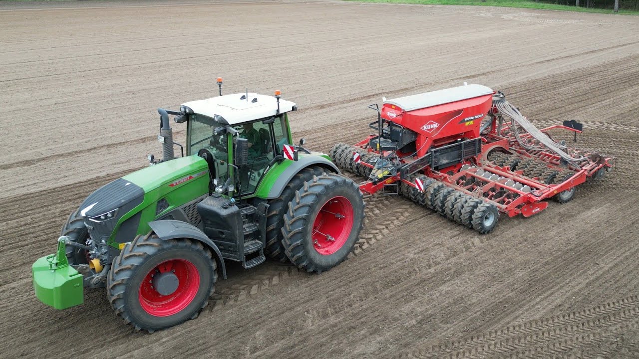 FENDT 942 mit KUHN ESPRO 6000 R Drille / 4K