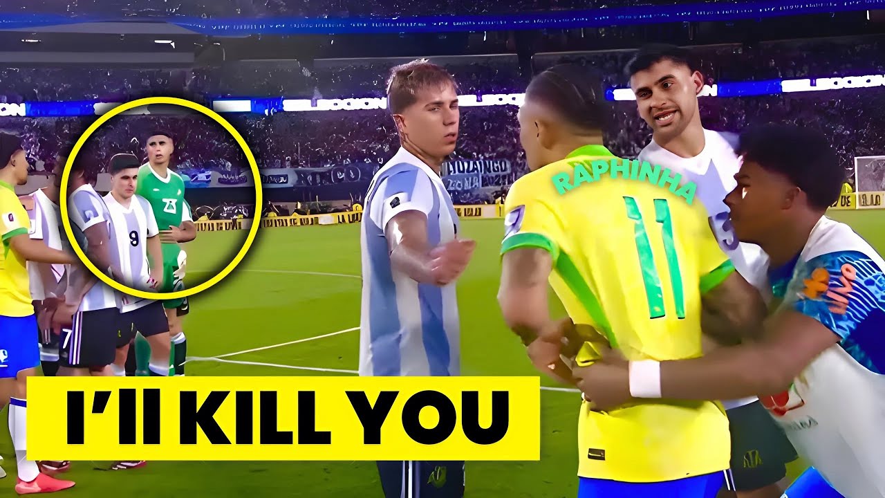 Raphinha Loses Control During Argentina vs Brazil Fight