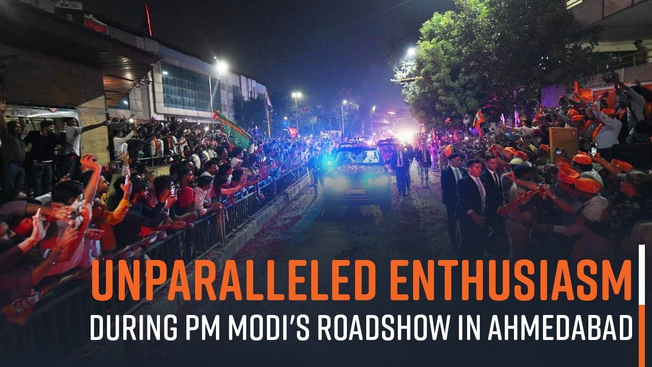 Unparalleled enthusiasm during PM Modi's roadshow in Ahmedabad