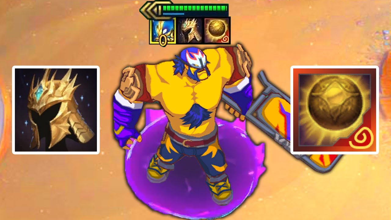 I gave Mundo + Crown of Demacia + Ascension + Radiant Archangel's Staff !??