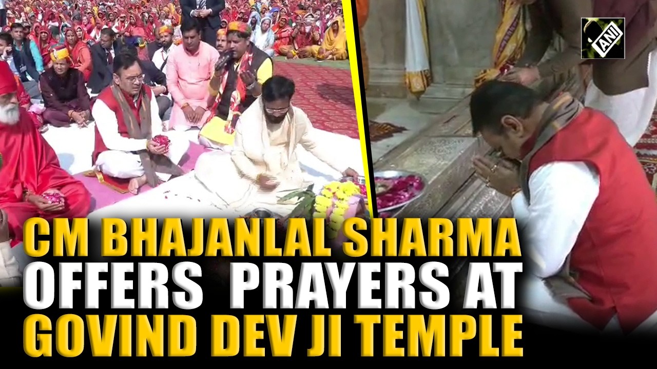 Rajasthan Chief Minister Bhajanlal Sharma offers prayers at Govind Dev Ji Temple in Jaipur