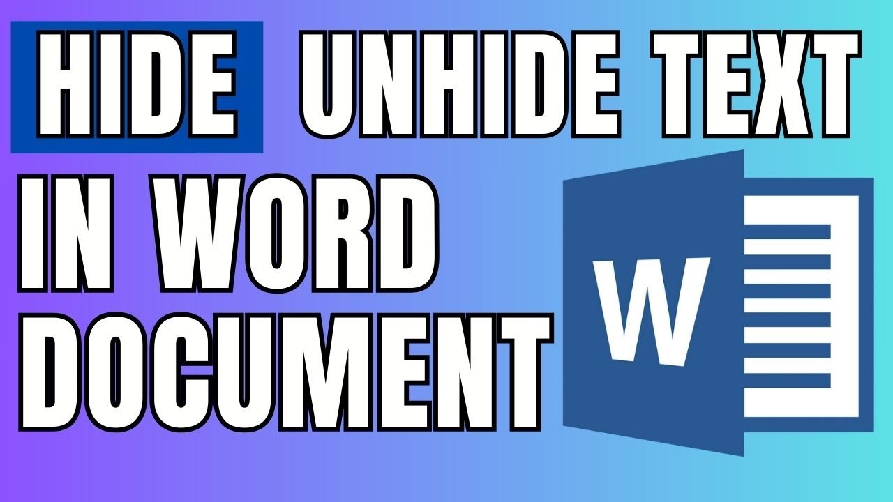 How to Hide/Unhide Text in Word Document (Microsoft Word)