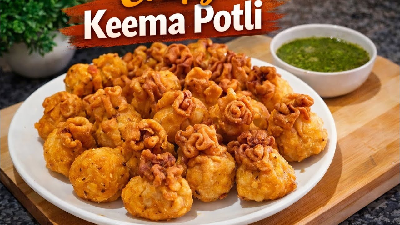 Crispy Keema Samosa Potli 😍 Easy Iftar Snack | Bahut Tasty Keema Samosa Recipe