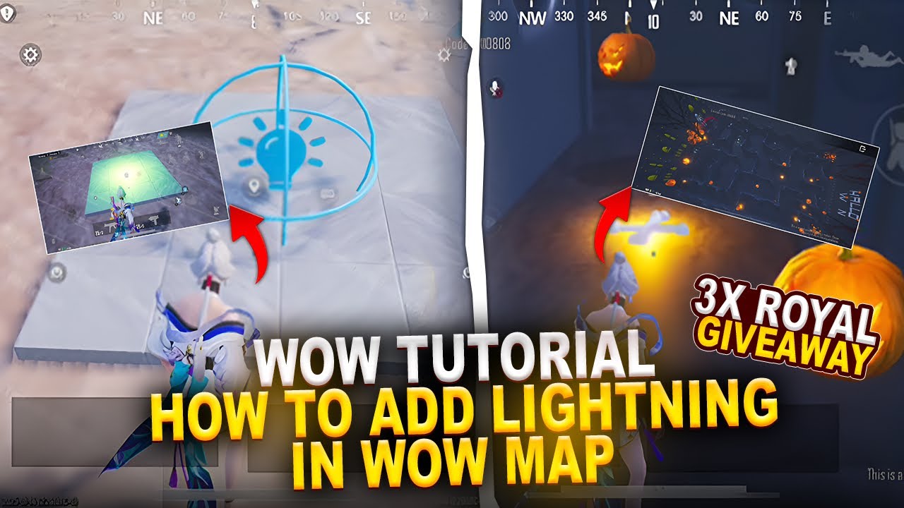 PUBG MOBILE WOW TUTORIAL | HOW TO ADD LIGHTS IN WOW MAP / RP & UC GIVEAWAY