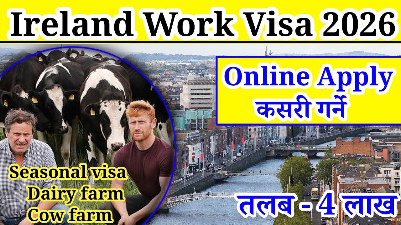 Ireland working Visa 2026 | Ireland dairy farm job | Ireland work visa | Europe working visa | visa
