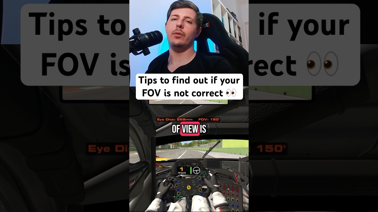 The wrong FOV costs laptime. The full video is on my YouTube channel! #simracing #iracing