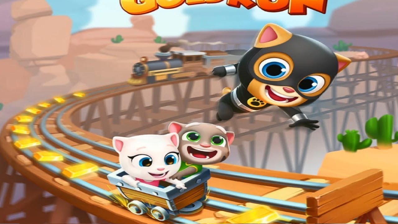 Talking Tom Gold Run New Update Mining Cart Ride - New Character SUPER GINGER VS Boss Fight-Gameplay
