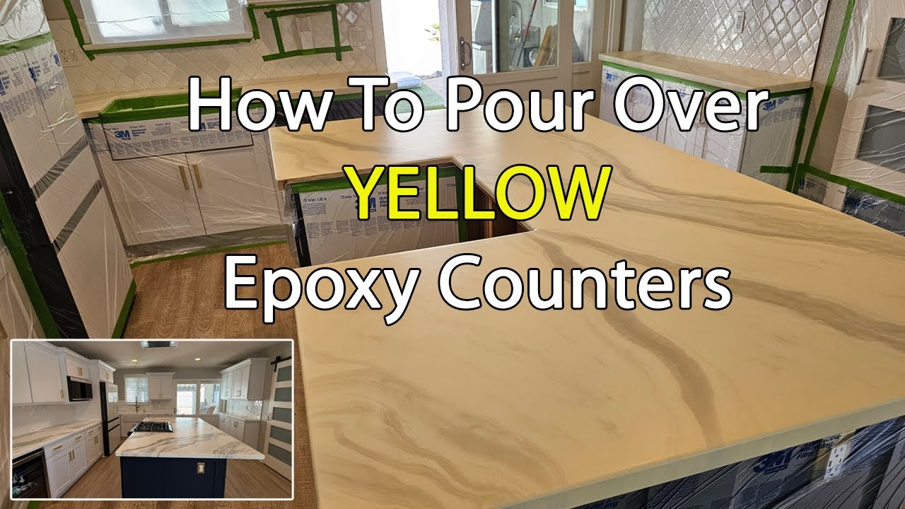 How To Pour Over YELLOW Epoxy Countertops