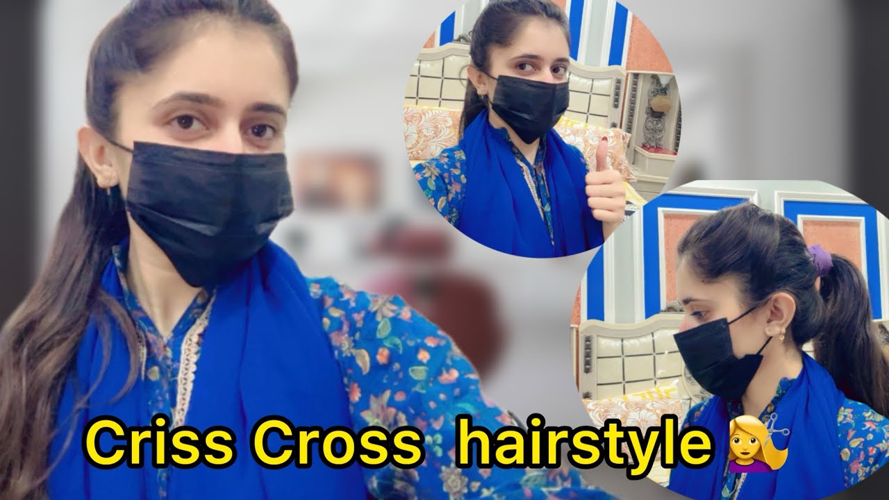 Criss Cross hairstyle 💇‍♀️ |  leesheykhan vlogs | daily vlogs | Aleesha khan 