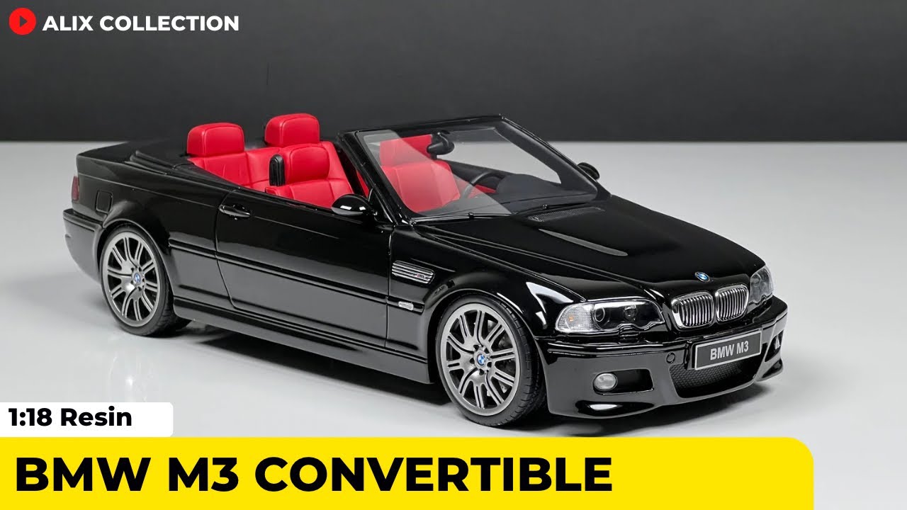 Unboxing of BMW M3 Convertible (E46) 1:18 Scale Model Car by Otto Models (4K)