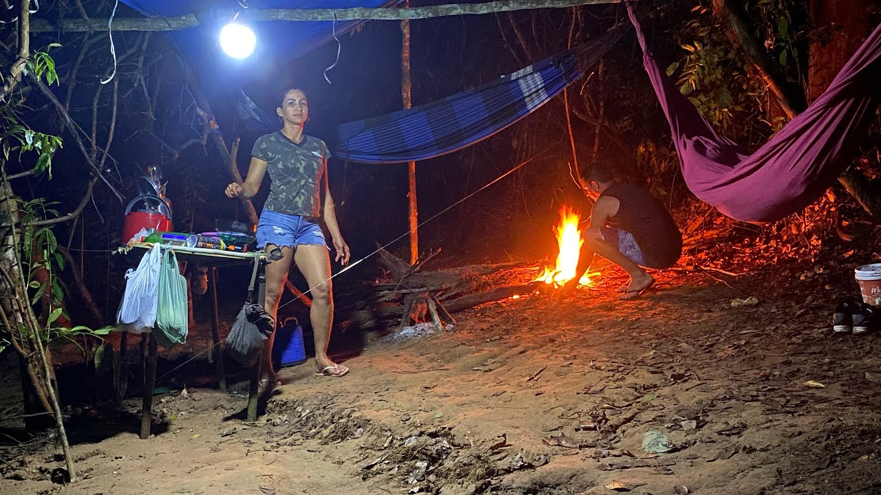 🏕️🎣O MELHOR ACAMPAMENTO DE TODOS COM PESCARIA E MUITA CHUVA 🌧️🌧️