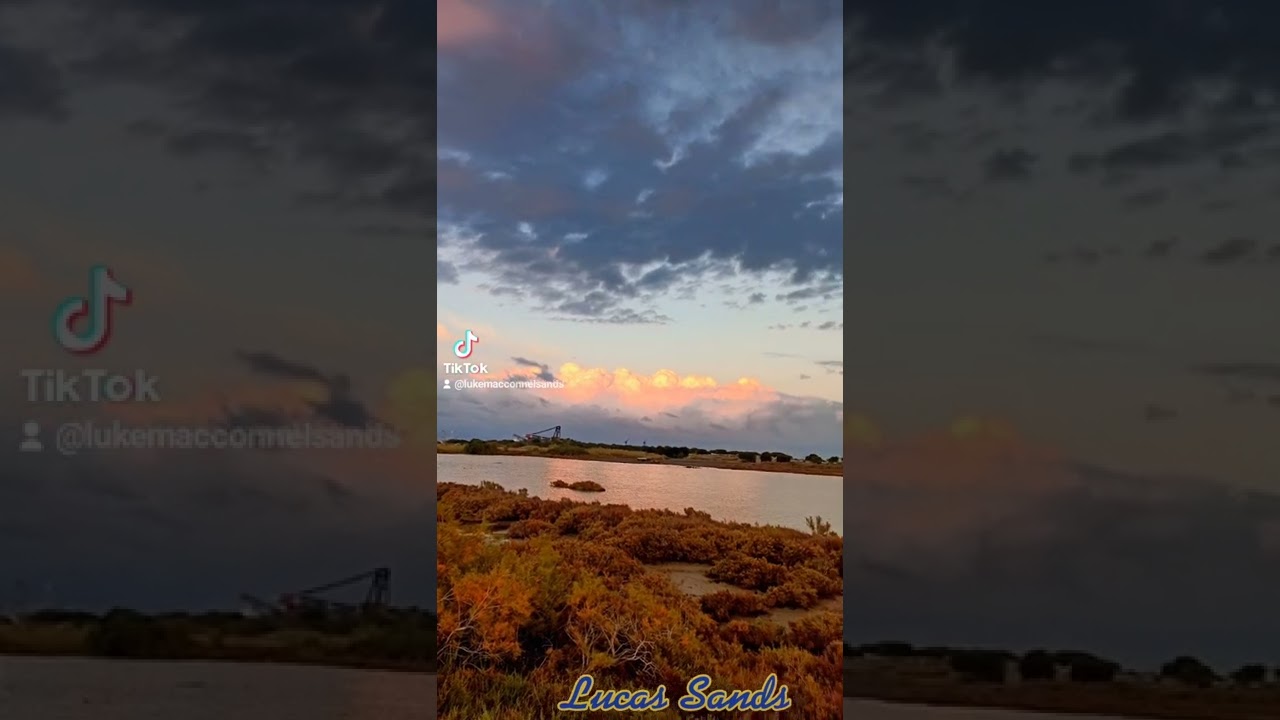 Few moment's before darkness Limassol salt lake