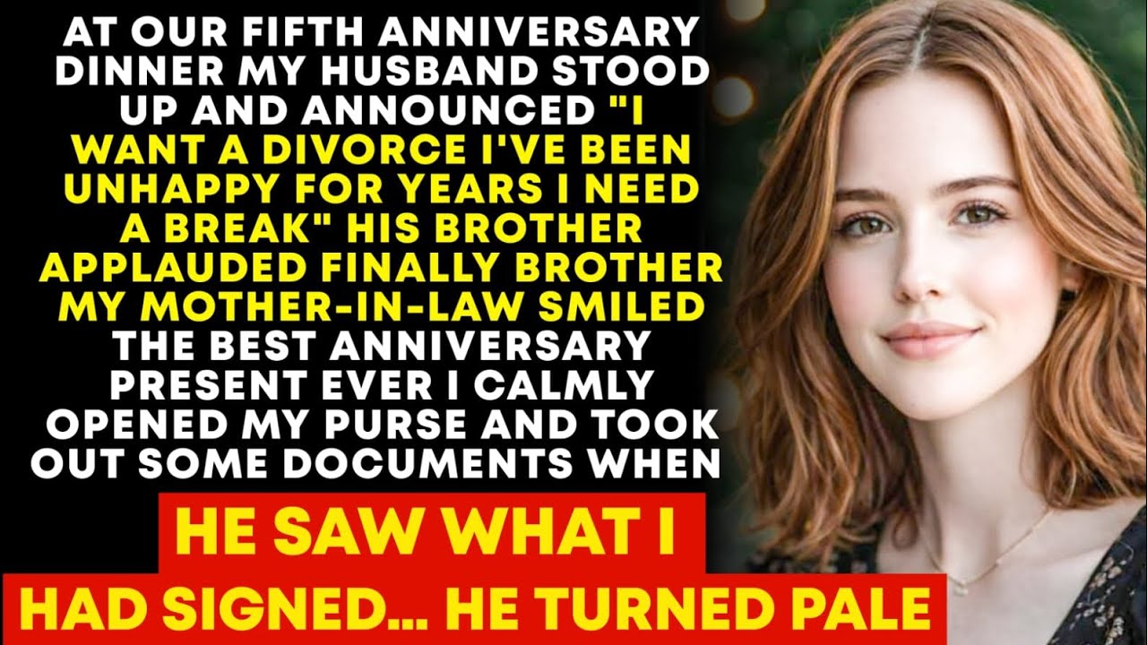 My husband said I want a divorce on our anniversary — but when he saw what I signed that morning...
