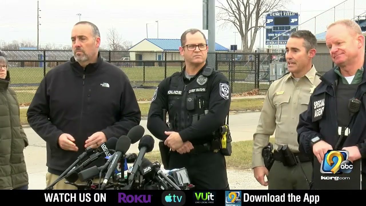 Law enforcement holds press conference on Perry High School shooting