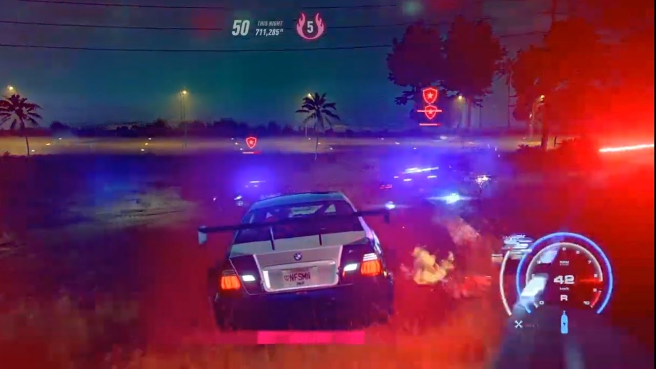 Chaotic Pursuit Chase - NFS Heat | 1,083 HP BMW M3 GTR LE '06 Most Wanted | Night Time| PS4 Gameplay