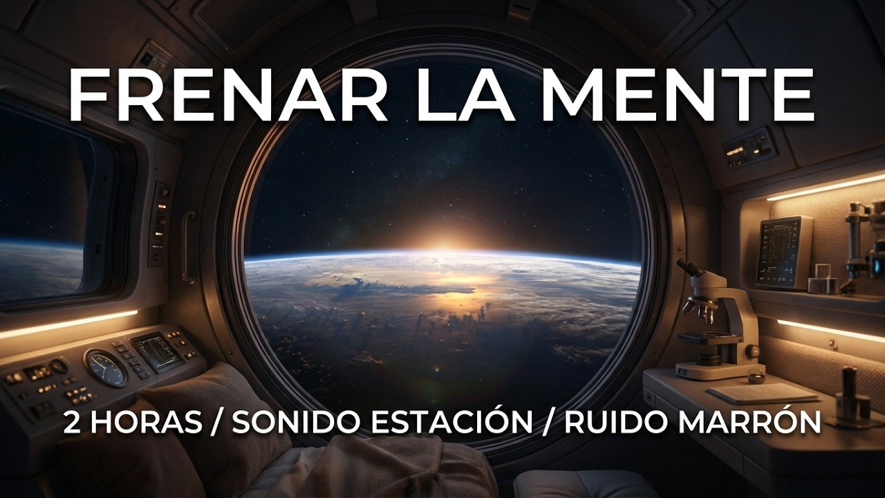2 Horas de sonido ambiente de estación espacial.  Sound environment space statio