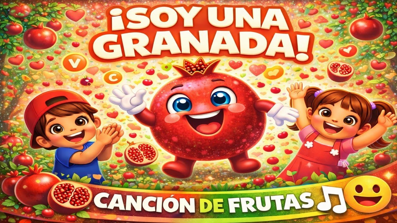Canción de la Granada para Niños 🍎 | Canciones de Frutas Infantiles
