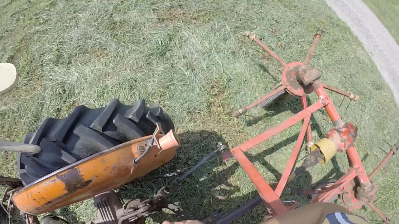 POV Fiat 211r + girello voltafieno - voltatura fieno - hay turning - OLD STYLE