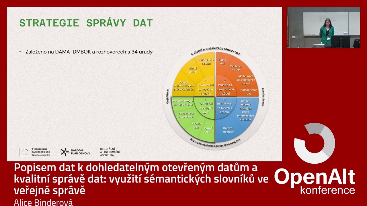 Popisem dat k dohledatelným otevřeným datům a kvalitní správě dat (Alice Binderová)