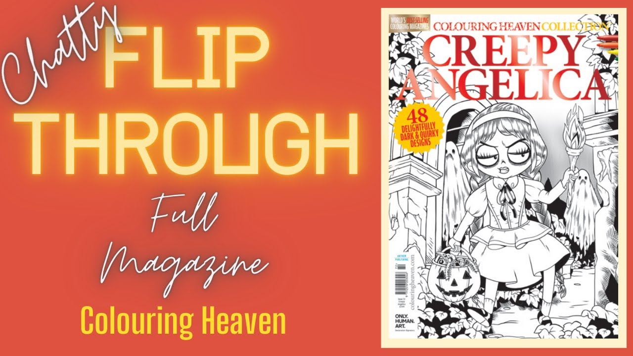Colouring Heaven Collection - Creepy Angelica - Colouring Book Cafe - Chatty Flip Through