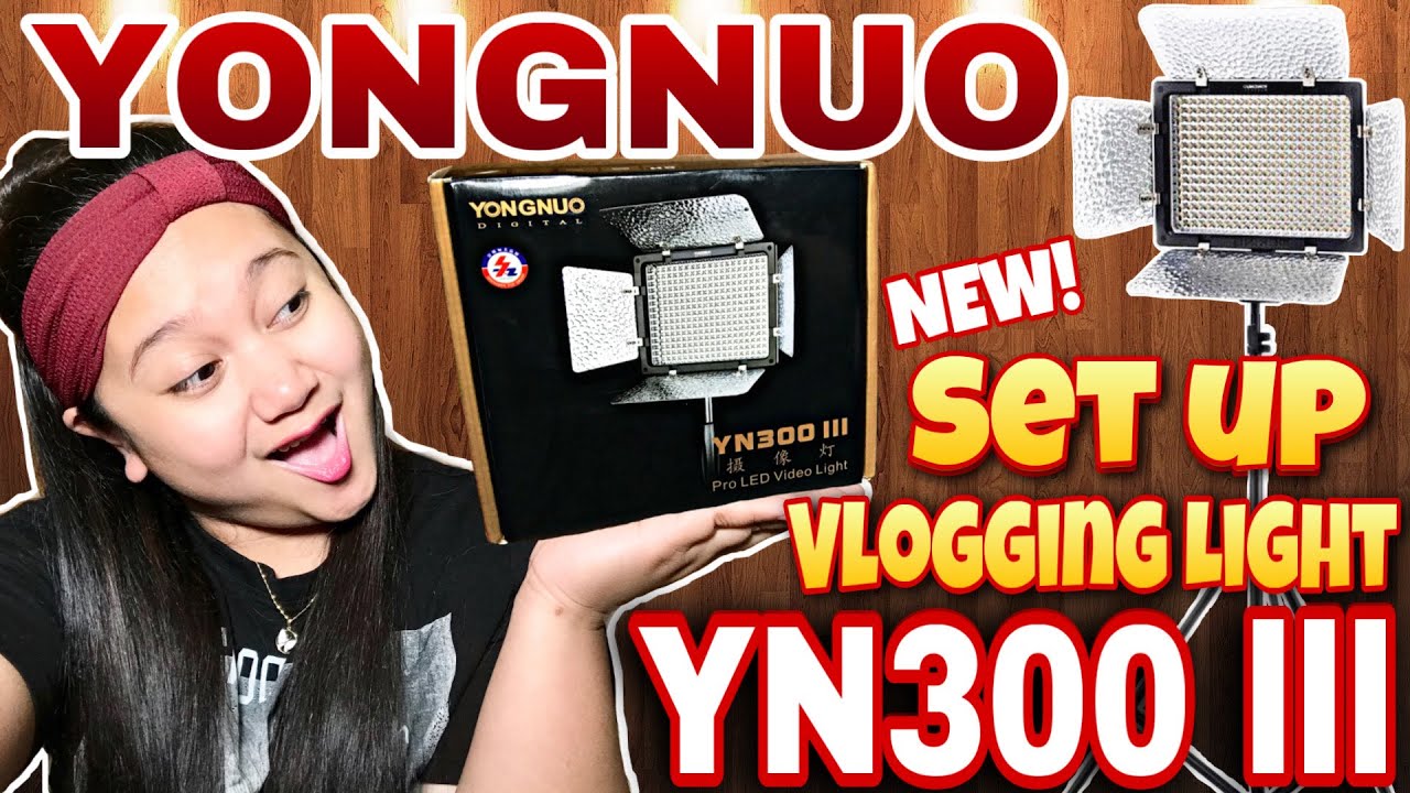 LIGHT SETUP FOR VLOGS | YONGNUO YN300 III + TRIPOD (BEST portable LED light!)