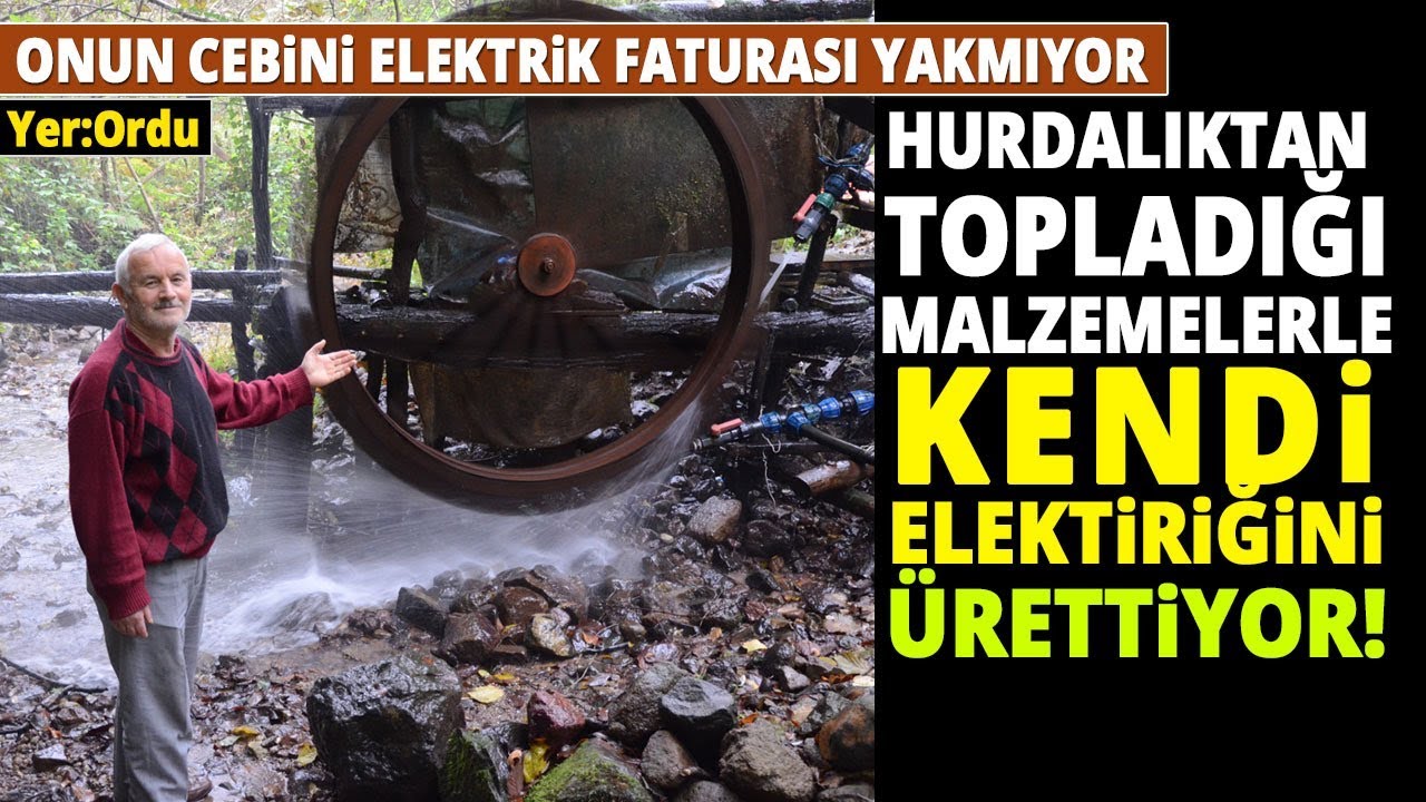 Hurda Malzemelerinden Evinin Elektriğini Böyle Üretiyor