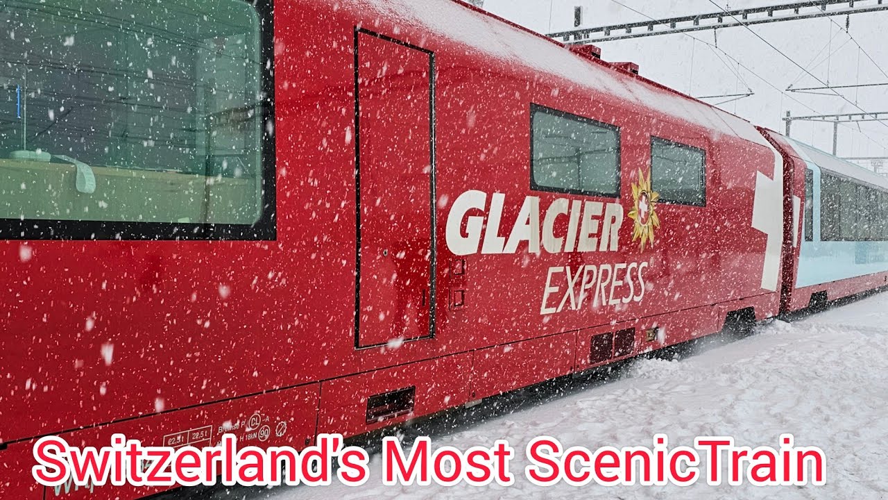Riding the Glacier Express in Switzerland in Winter is Magical | Snow covers the mountains and trees