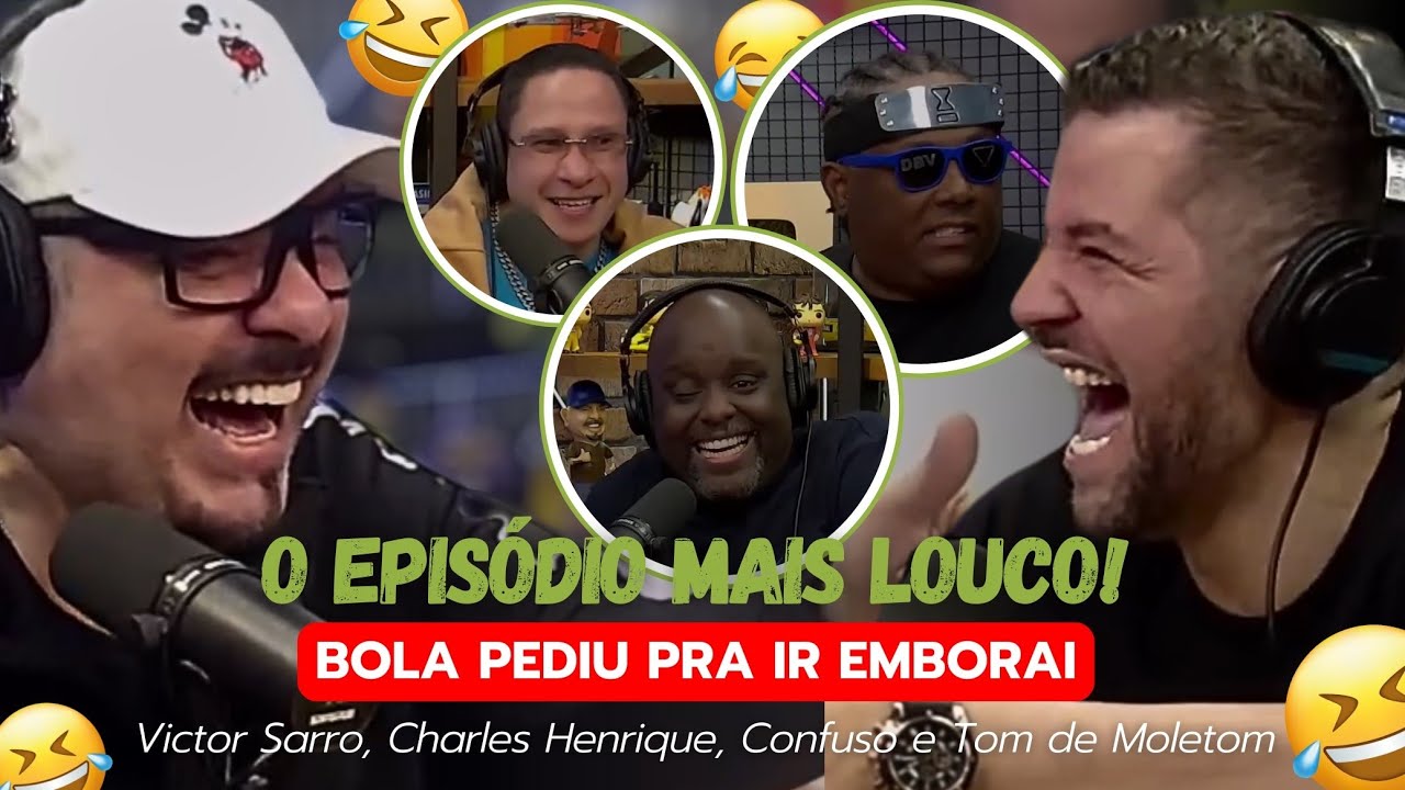 O DIA QUE VICTOR SARRO PROMOVEU O MAIOR CAOS NO PODCAST E FEZ BOLA CHORAR DE RIR 😂