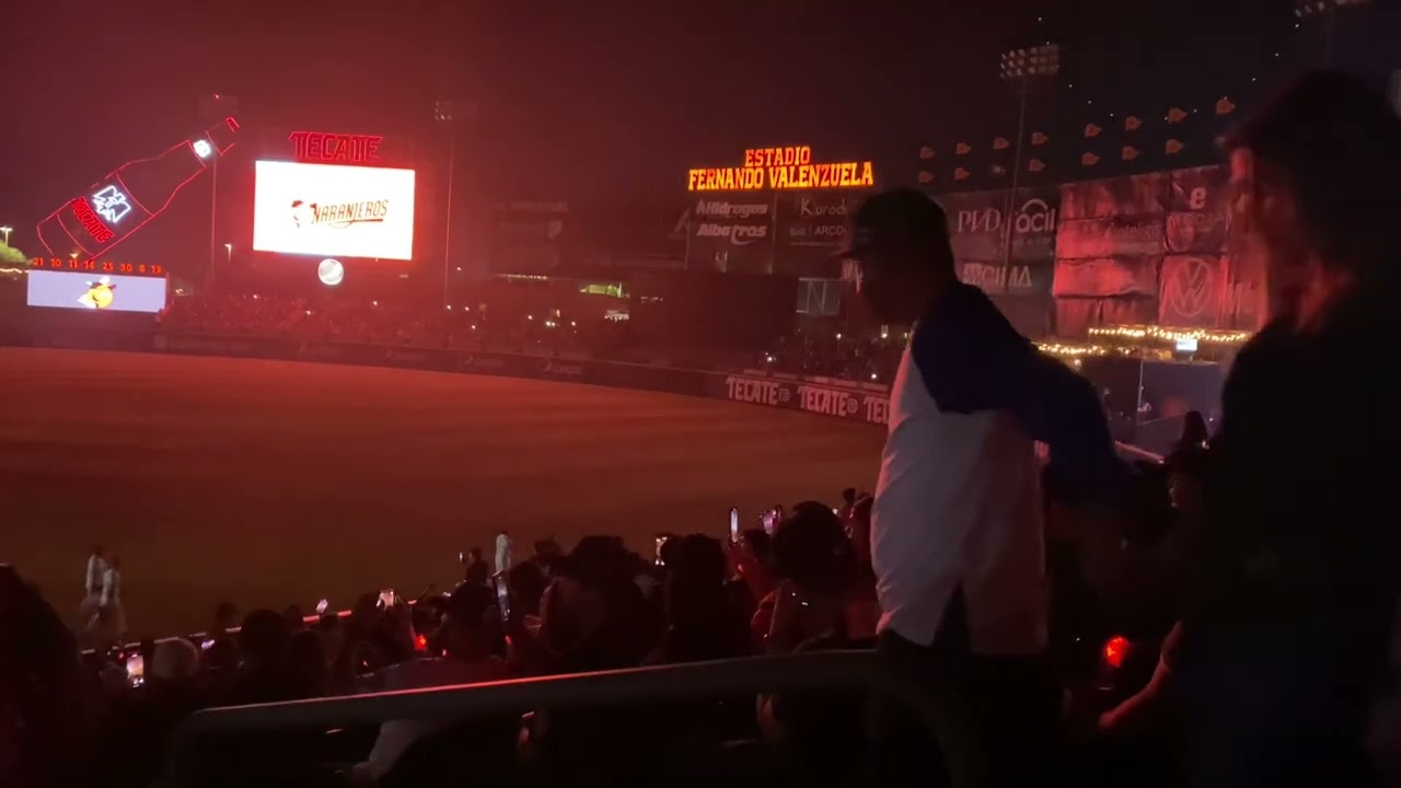 Inauguración temporada 2023. Estadio Fernando Valenzuela. Naranjeros de Hermosillo.