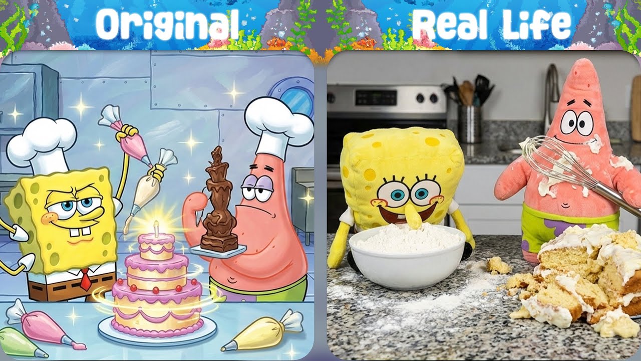 Dirty Kitchen Disaster! 🍳🤢 SpongeBob | SpongeBob Original vs Plush toys | SpongeBob Animation