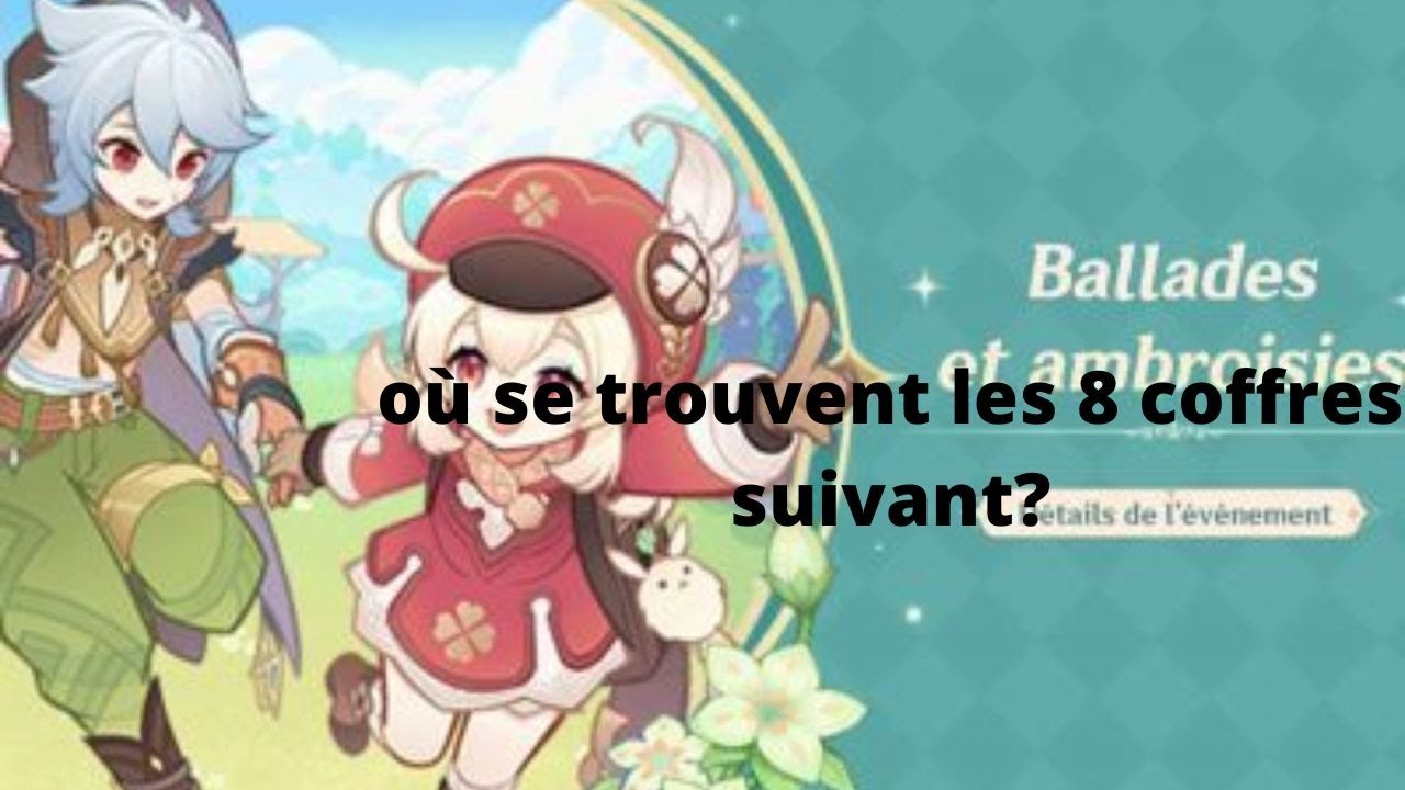 Localisation des huit autres coffres de l'event principal.