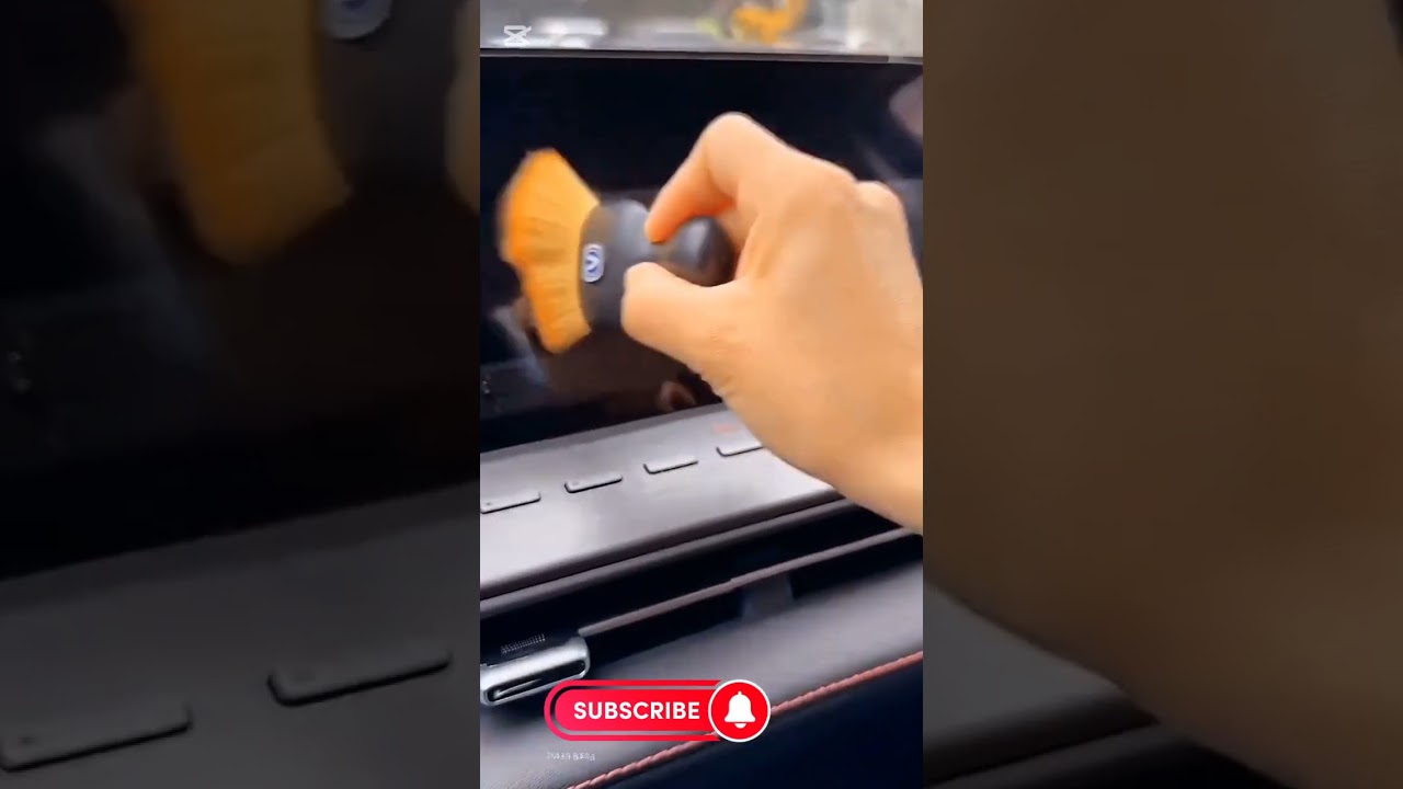 Tested this fancy hand brush and it cleaned my car interior like magic!. #youtube #shorts #reels